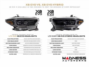 Toyota Tacoma LED Head Lights - XB EVO Hybrid Series - Morimoto (2016-2023) Toyota Tacoma LED Head Lights - XB EVO Hybrid Series - Morimoto (2016-2023)